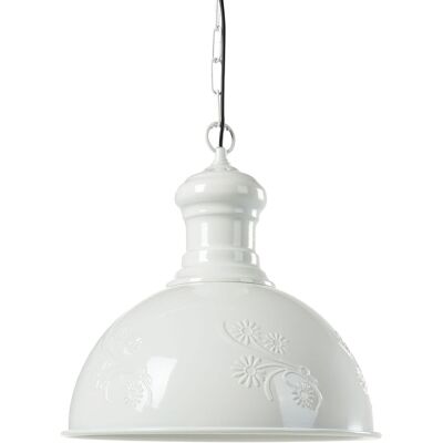 Beliani Lampada a sospensione beige metallo forma rotonda ornamenti floreali industriale - Lampada a sospensione Beliani Lampada a sospensione beige metallo forma rotonda ornamenti floreali industriale - Lampada a sospensione