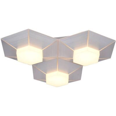 WOFI - LED 1200lm 15W - Alluminio spazzolato - 40x8,5 cm - Plafoniera WOFI - LED 1200lm 15W - Alluminio spazzolato - 40x8,5 cm - Plafoniera