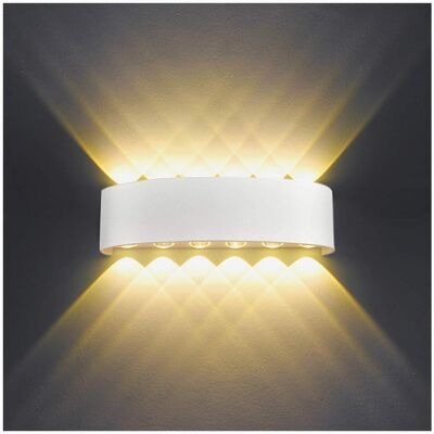 STOEX Applique Da Parete Interna Led 12w , Bianca Alluminio Lampada Da Parete Moderna Per Camera Da Letto, Salotto, Scala, Corridoio - Luce Calda STOEX Applique Da Parete Interna Led 12w , Bianca Alluminio Lampada Da Parete Moderna Per Camera Da Letto, Salotto, Scala, Corridoio - Luce Calda