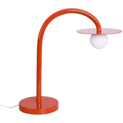 MAXLIGHT Lampada Tavolo Moderna Vetro Rosso Sfera Bianca Led 2w MAXLIGHT Lampada Tavolo Moderna Vetro Rosso Sfera Bianca Led 2w