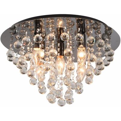 Reality Plafoniera Glamour London Crystal Nera 46cm 5xe14 Reality Plafoniera Glamour London Crystal Nera 46cm 5xe14