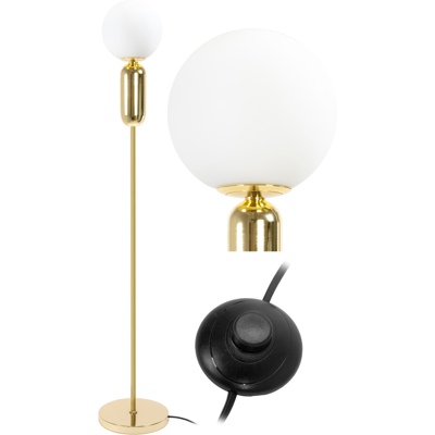 Toolight Lampada da terra - Sfera E27 160x25x25cm - Oro - Lampada da pavimento Toolight Lampada da terra - Sfera E27 160x25x25cm - Oro - Lampada da pavimento