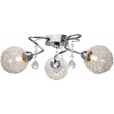 Reality Plafoniera Glamour Cromata Vesna 3 Luci G9 Reality Plafoniera Glamour Cromata Vesna 3 Luci G9