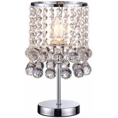 Reality Lampada Da Tavolo London Crystal Cromata E14 40w Reality Lampada Da Tavolo London Crystal Cromata E14 40w