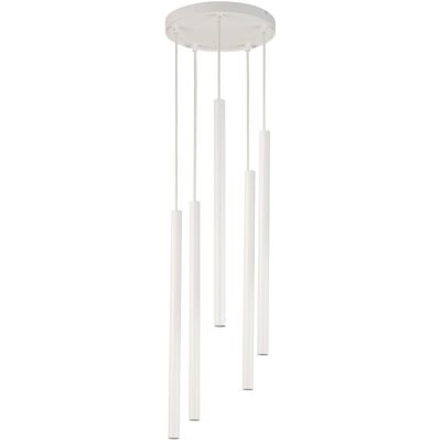 Lampada Sospesa Moderna Sopel 5 Luci Bianca G9 Sigma Lampada Sospesa Moderna Sopel 5 Luci Bianca G9 Sigma