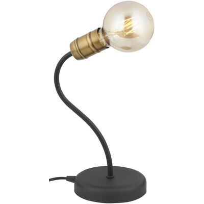 Jupiter Lampada Da Tavolo Loft Nera Oro E27 Luce Pat. Jupiter Lampada Da Tavolo Loft Nera Oro E27 Luce Pat.