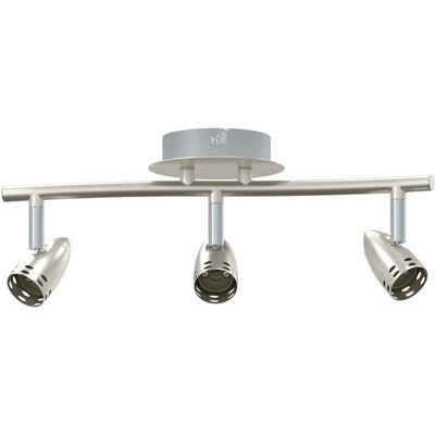HELLOSHOP26 Moderno Faretto Da Soffitto Orientabile Con Illuminazione Concentrata 36,5 X 10 X 12,5 Cm Metallo Nichelato 020058324 HELLOSHOP26 Moderno Faretto Da Soffitto Orientabile Con Illuminazione Concentrata 36,5 X 10 X 12,5 Cm Metallo Nichelato 020058324