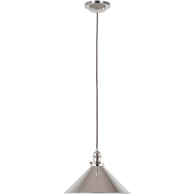 Lampadario a Sospensione Singolo Elstead Provence - Nickel Lucido Lampadario a Sospensione Singolo Elstead Provence - Nickel Lucido