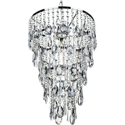 Beliani Lampada a Pendere Argento - Lampa Sospesa - Design Glamour Beliani Lampada a Pendere Argento - Lampa Sospesa - Design Glamour