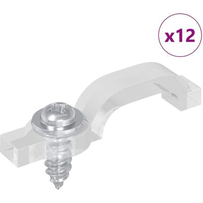 VIDAXL Clip Per Striscia Led 23,8 Mm 12 Pz Trasparente VIDAXL Clip Per Striscia Led 23,8 Mm 12 Pz Trasparente