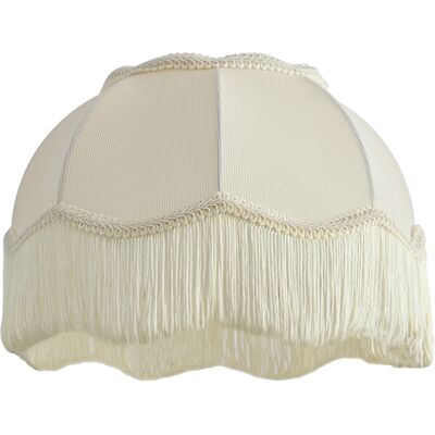 QAZQA Paralume In Tessuto Beige Con Interno Bianco 31,5/15/14 - QAZQA Paralume In Tessuto Beige Con Interno Bianco 31,5/15/14 -