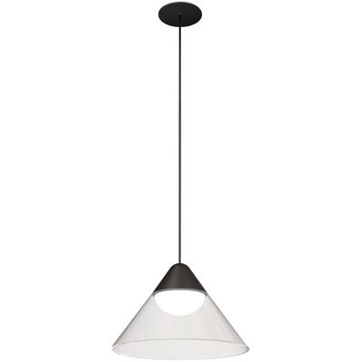 BENEITO FAURE Lampada A Sospensione Led Ark Beneito & Faure 6w 3000k 90º Nero/trasparente, Design Conico Per Interni - Illuminazione Elegante BENEITO FAURE Lampada A Sospensione Led Ark Beneito & Faure 6w 3000k 90º Nero/trasparente, Design Conico Per Interni - Illuminazione Elegante