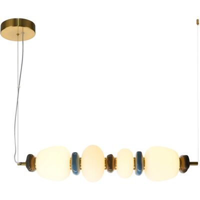 ITALUX Lampada Sospesa Evans Orizzontale Oro Vetro Led 22w ITALUX Lampada Sospesa Evans Orizzontale Oro Vetro Led 22w