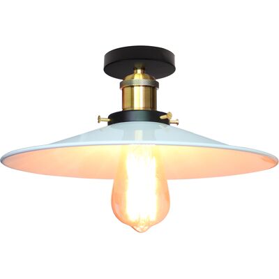 STOEX E27 Plafoniera Industrial Vintage Edison Lampada Da Soffitto Ombra Ristorante Lampada A Sospensione Bianca Lampada Per Bar Ristorante Loft (ø 36cm) STOEX E27 Plafoniera Industrial Vintage Edison Lampada Da Soffitto Ombra Ristorante Lampada A Sospensione Bianca Lampada Per Bar Ristorante Loft (ø 36cm)