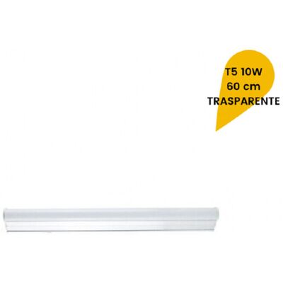 TRADE SHOP TRAESIO Trade Shop - Plafoniera Led Neon T5 Sottopensile Vetro Trasparente 10 Watt 60 Cm T5-60 - -bianco Freddo - TRADE SHOP TRAESIO Trade Shop - Plafoniera Led Neon T5 Sottopensile Vetro Trasparente 10 Watt 60 Cm T5-60 - -bianco Freddo -