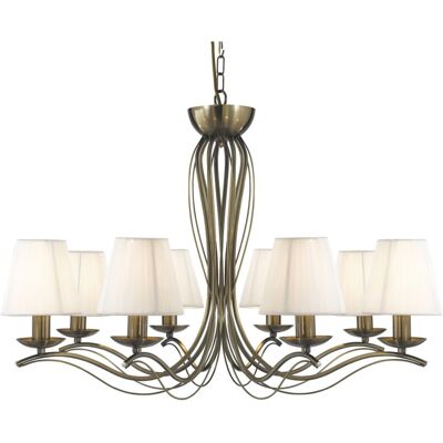 SEARCHLIGHT - Lampadario Industrial-nordico Andretti Acciaio Ottone 8 Luci E14 SEARCHLIGHT - Lampadario Industrial-nordico Andretti Acciaio Ottone 8 Luci E14