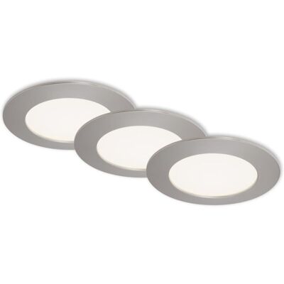BRILONER luce a LED incassata - 12 cm, 8 W, nichel opaco - Luce per casa e ufficio BRILONER luce a LED incassata - 12 cm, 8 W, nichel opaco - Luce per casa e ufficio