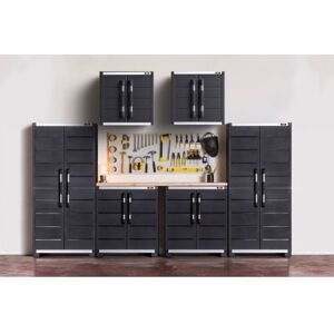 ARTPLAST - Armadio Resina Basso Garage Rinforzato 45kg A Piano - 89x54x99cm - Con Serratura ARTPLAST - Armadio Resina Basso Garage Rinforzato 45kg A Piano - 89x54x99cm - Con Serratura