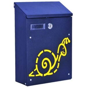 BLINKY Cassetta Postale Porta Lettere Lumaca Acciaio Nero 21x8,5x30h Cm BLINKY Cassetta Postale Porta Lettere Lumaca Acciaio Nero 21x8,5x30h Cm