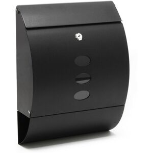 HELLOSHOP26 Cassetta Postale Da Parete Di Design Con Scomparto Per Giornali In Acciaio Zincato 32 X 40 X 12 Cm Nero 160000081 HELLOSHOP26 Cassetta Postale Da Parete Di Design Con Scomparto Per Giornali In Acciaio Zincato 32 X 40 X 12 Cm Nero 160000081