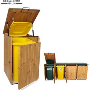 ORIGINAL LEGNO ITALIA - Porta Bidone Rifiuti In Legno Box Copribidone Made In Italy L74 X P86 X 116h ORIGINAL LEGNO ITALIA - Porta Bidone Rifiuti In Legno Box Copribidone Made In Italy L74 X P86 X 116h