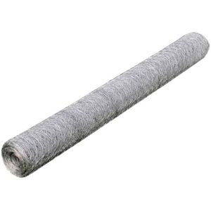 VIDAXL Recinzione In Rete In Acciaio Zincato Esagonale 1x25 M Argento - VIDAXL Recinzione In Rete In Acciaio Zincato Esagonale 1x25 M Argento -