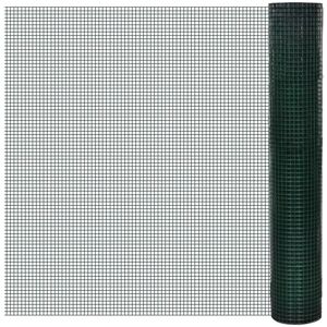 VIDAXL Recinzione In Rete Per Pollaio Rivestita In Pvc 25x1 M Verde VIDAXL Recinzione In Rete Per Pollaio Rivestita In Pvc 25x1 M Verde