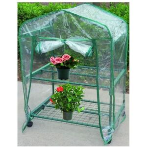 BLINKY - Serra In Pvc A Casetta Con 2 Ripiani 69x49x98h Struttura In Acciaio BLINKY - Serra In Pvc A Casetta Con 2 Ripiani 69x49x98h Struttura In Acciaio