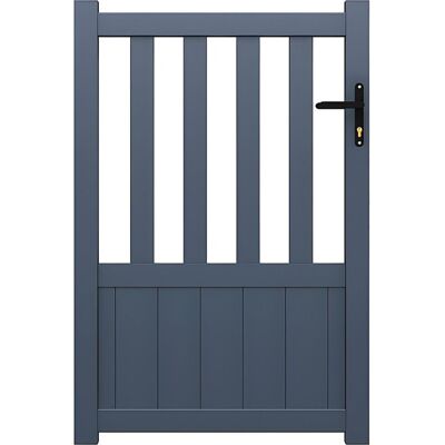 Unique - Cancello A Battente L100 X H140 Cm Alluminio Traforato Antracite - Tarnos Ii Unique - Cancello A Battente L100 X H140 Cm Alluminio Traforato Antracite - Tarnos Ii
