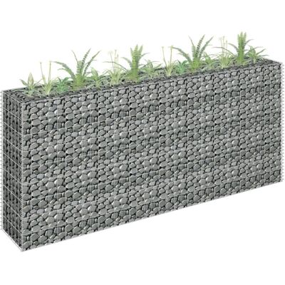 vidaXL Giardino con gabbioni in acciaio zincato - Design elegante vidaXL Giardino con gabbioni in acciaio zincato - Design elegante