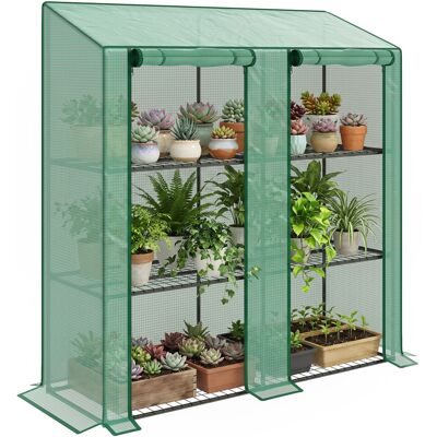 BEYAMIS Mini Serra A Parete 46x143 Cm – 3 Ripiani Interni – Ideale Per Balcone E Giardino – Salvaspazio BEYAMIS Mini Serra A Parete 46x143 Cm – 3 Ripiani Interni – Ideale Per Balcone E Giardino – Salvaspazio
