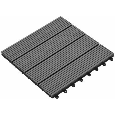 VIDAXL Piastrella Per Decking 11 Pz Grigio 30 X 30 Cm Wpc VIDAXL Piastrella Per Decking 11 Pz Grigio 30 X 30 Cm Wpc