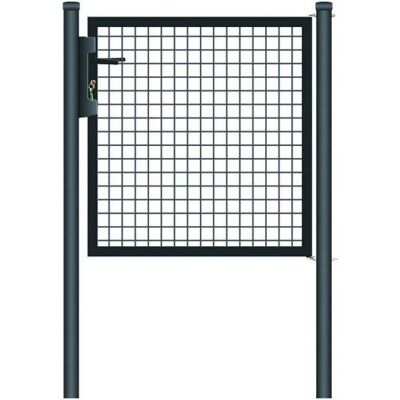 BLINKY Vigor- 69724 Strong Cancello Pedonale Acciaio Tubolare 100x145 Cm Rete 50x50 Mm Con Serratura E Maniglia Colore Antracite BLINKY Vigor- 69724 Strong Cancello Pedonale Acciaio Tubolare 100x145 Cm Rete 50x50 Mm Con Serratura E Maniglia Colore Antracite