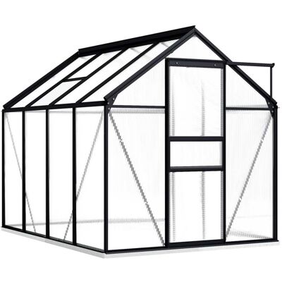 HELLOSHOP26 Serra Tenda Riparo Pianta Fiore Verdura Con Telaio Di Base In Alluminio 4,75 M² Antracite 020044510 HELLOSHOP26 Serra Tenda Riparo Pianta Fiore Verdura Con Telaio Di Base In Alluminio 4,75 M² Antracite 020044510
