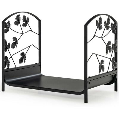 HELLOSHOP26 Portalegna In Acciaio Per Uso Esterno E Interno 48 X 34 X 41 Cm Design Elegante Piedini Rialzati Nero 200019399 HELLOSHOP26 Portalegna In Acciaio Per Uso Esterno E Interno 48 X 34 X 41 Cm Design Elegante Piedini Rialzati Nero 200019399