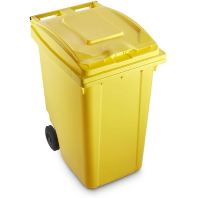 MOBIL PLASTIC Bidone Carrellato Per Raccolta Differenziata 360 Litri - Giallo - MOBIL PLASTIC Bidone Carrellato Per Raccolta Differenziata 360 Litri - Giallo -