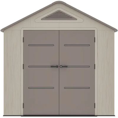 Unique Casetta Da Giardino In Resina Hdpe Beige E Marrone 6,15 M² Con Pavimento Spessore 22mm - Anteva Unique Casetta Da Giardino In Resina Hdpe Beige E Marrone 6,15 M² Con Pavimento Spessore 22mm - Anteva