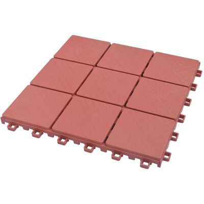 VIDAXL Piastrella Per Decking 10 Pz Rosso 30,5 X 30,5 X 2,2 Cm VIDAXL Piastrella Per Decking 10 Pz Rosso 30,5 X 30,5 X 2,2 Cm