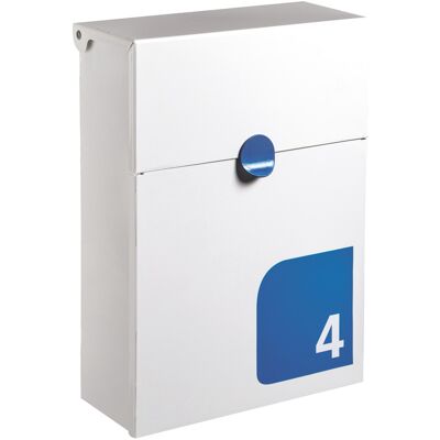 ARREGUI - Tondo M E6731-blu Cassetta Postale Indiviuale Con Segnaletica Di Numero, Personalizzabile, Dimensione M (din A4 E Riviste), Cassetta Della Posta Da Parete, Serratura Coperta, Bianco E Blu ARREGUI - Tondo M E6731-blu Cassetta Postale Indiviuale Con Segnaletica Di Numero, Personalizzabile, Dimensione M (din A4 E Riviste), Cassetta Della Posta Da Parete, Serratura Coperta, Bianco E Blu