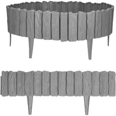 KZQ 20 Pezzi Di Bordure Da Giardino In Plastica Effetto Pietra Grigia Per Prato E Recinzione, Decorazione Per Esterni - KZQ 20 Pezzi Di Bordure Da Giardino In Plastica Effetto Pietra Grigia Per Prato E Recinzione, Decorazione Per Esterni -