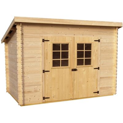 HABRITA - Casetta Foresta Mod. Charente In Legno Massello Ad Incastro 20 Mm 300x185 Senza Pavimento - Foresta HABRITA - Casetta Foresta Mod. Charente In Legno Massello Ad Incastro 20 Mm 300x185 Senza Pavimento - Foresta