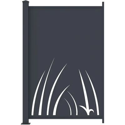 Unique Recinzione In Alluminio Con Motivo Vegetale In Taglio Laser Kit Di Estensione H164 X L110 Cm Antracite - Brameno Unique Recinzione In Alluminio Con Motivo Vegetale In Taglio Laser Kit Di Estensione H164 X L110 Cm Antracite - Brameno