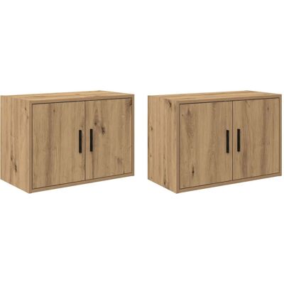 HELLOSHOP26 Set Di 2 Armadietti Da Garage A Parete Pratici 60 X 30 X 41 Cm Stile Rovere Artigianale Realizzati In Legno 020051450 HELLOSHOP26 Set Di 2 Armadietti Da Garage A Parete Pratici 60 X 30 X 41 Cm Stile Rovere Artigianale Realizzati In Legno 020051450