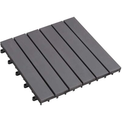VIDAXL Piastrella Per Decking 30 Pz Grigio 30 X 30 Cm Legno Di Acacia VIDAXL Piastrella Per Decking 30 Pz Grigio 30 X 30 Cm Legno Di Acacia
