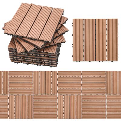 WOLKETON Piastrelle Per Patio, Piastrelle In Legno Ad Incastro, Piastrelle Per Pavimenti Da 30 X 30 Cm Per Giardino E Patio, 66 Pezzi WOLKETON Piastrelle Per Patio, Piastrelle In Legno Ad Incastro, Piastrelle Per Pavimenti Da 30 X 30 Cm Per Giardino E Patio, 66 Pezzi