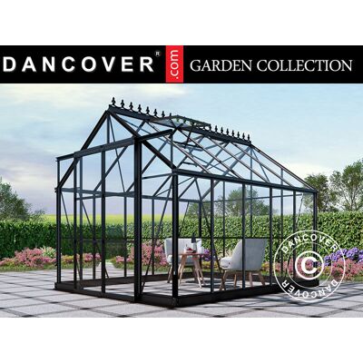 DANCOVER Serra In Vetro 2,44x3,08x2,34m Con Base E Cresta, 7,51m², Nero - DANCOVER Serra In Vetro 2,44x3,08x2,34m Con Base E Cresta, 7,51m², Nero -