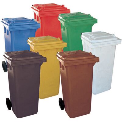 MOBIL PLASTIC Bidone Quadro Nettezza Urbana Con Ruote Lt.120 - Cm.48x57x95h. - Verde MOBIL PLASTIC Bidone Quadro Nettezza Urbana Con Ruote Lt.120 - Cm.48x57x95h. - Verde