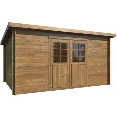 LOSA Casetta In Legno Impregnato 406x292 Cm Blockhouse 28 Mm Porta Doppia LOSA Casetta In Legno Impregnato 406x292 Cm Blockhouse 28 Mm Porta Doppia
