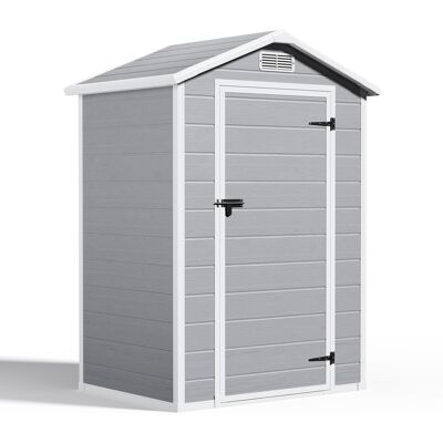 BEALIFE Capanno Da Giardino In Resina 134 X 103 X 197 Cm Chiudibile A Chiave Per Attrezzi Con Pavimento Impermeabile Antiruggine E Resistente Alla Corrosione Grigio Chiaro Per Esterno BEALIFE Capanno Da Giardino In Resina 134 X 103 X 197 Cm Chiudibile A Chiave Per Attrezzi Con Pavimento Impermeabile Antiruggine E Resistente Alla Corrosione Grigio Chiaro Per Esterno