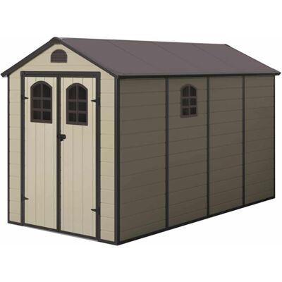 OUTDOOR TOYS Casetta In Resina Gardiun Alessia C - 6,88 M² 366x188x225 Cm Con Pavimento E Finestre Beige OUTDOOR TOYS Casetta In Resina Gardiun Alessia C - 6,88 M² 366x188x225 Cm Con Pavimento E Finestre Beige